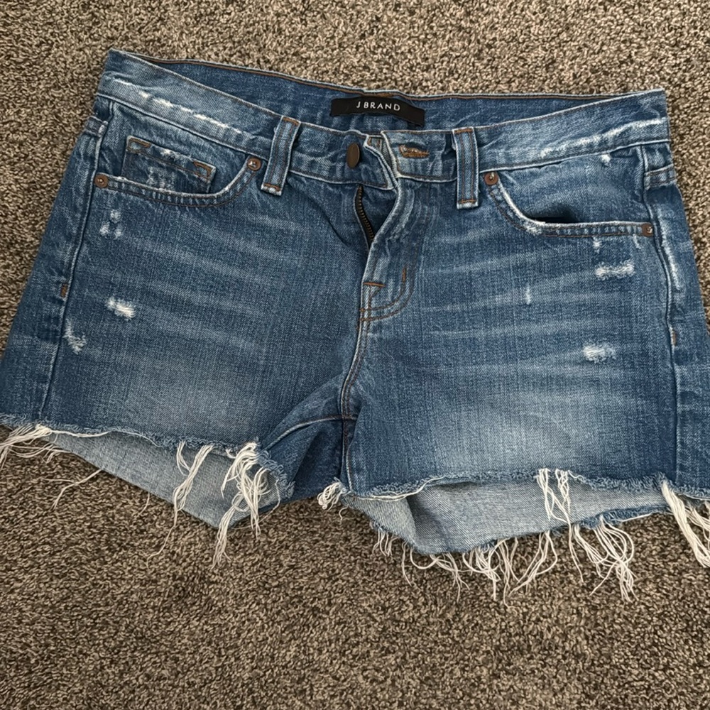 J Brand medium dark wash denim shorts